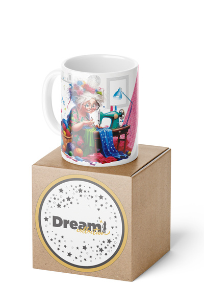 DREAMCOLL ÖRGÜ ÖZEL TASARIM PORSELEN KUPA 300 ML