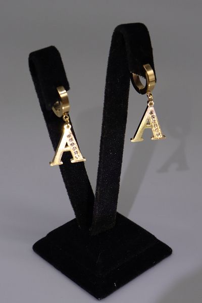 HFKY Steel Letter Earrings - Hfky25