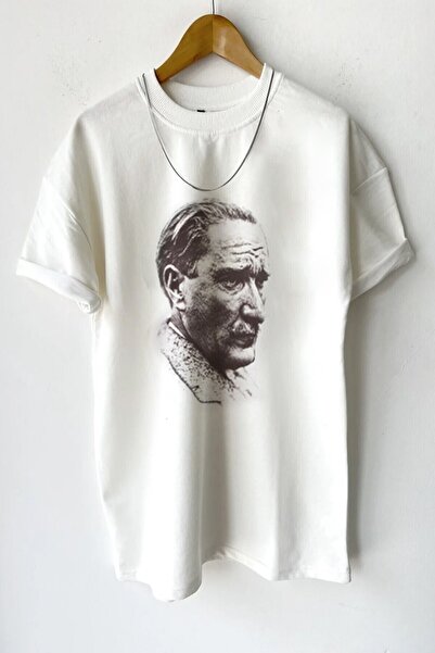 YRN COLLECTION Unisex Alb Ataturk Printed Oversize