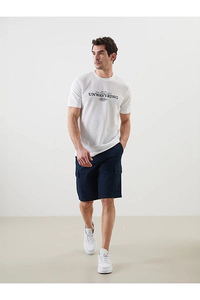 LC Waikiki Ανδρικό μπλουζάκι Classic Crew Neck με κοντό μανίκι με στάμπα