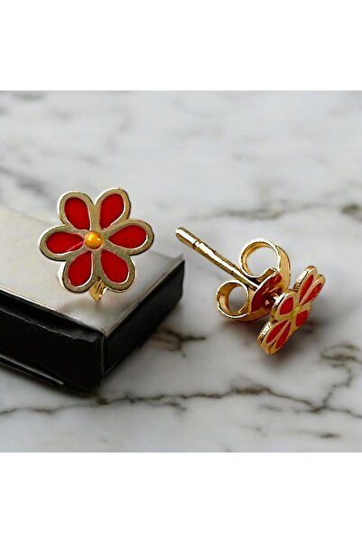 Sarraff 18 AYAR ALTIN ÇİÇEK ÇOCUK KÜPE