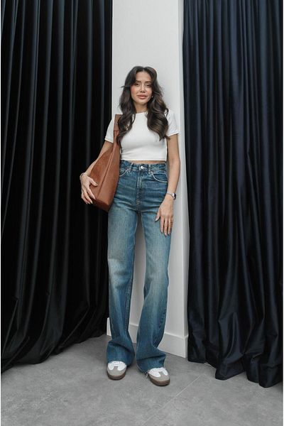 Havoş Σκούρο μπλε Washed Straight Jean