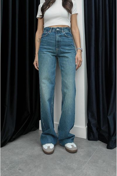 Havoş Σκούρο μπλε Washed Straight Jean