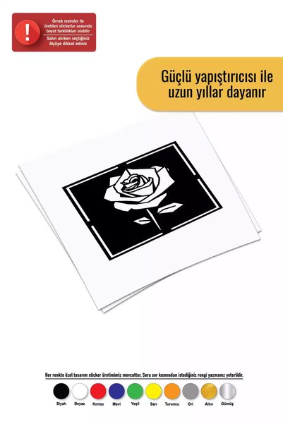 Generic Brand Geometric Rose Sticker Auto Motor Laptop Wall Foil Sticker 10x1...