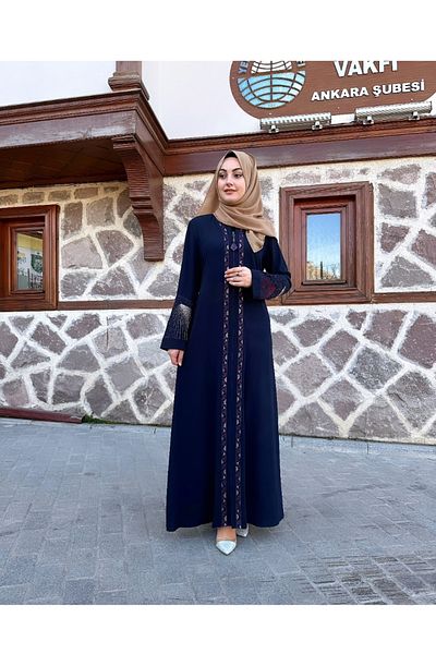 sümeyra Ferace de broderie Yakamoz