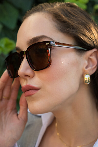 Monvago Mv 24163-3 Brown Square Unisex Sunglasses