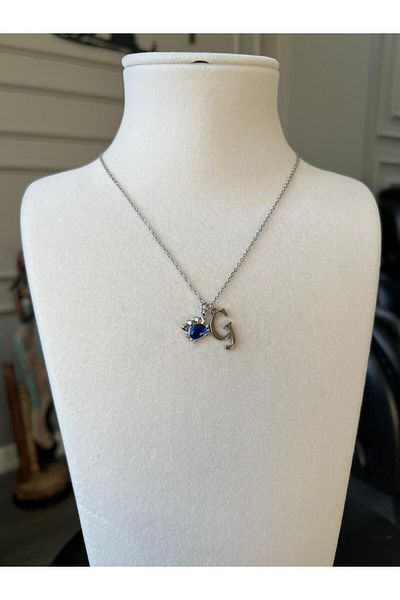 Store Crab Letter Necklace - with Steel Chain Charm