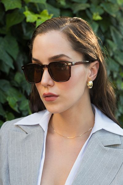 Monvago Mv 24163-3 Brown Square Unisex Sunglasses