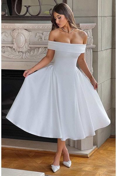 Edela Rochie de seara alba cu design special