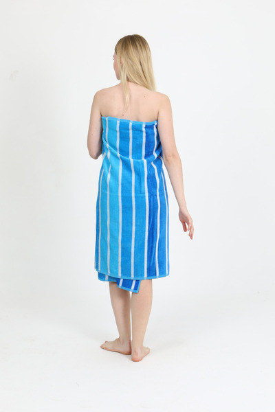 Homelover Πετσέτα θαλάσσης με ρίγες πολυτελείας υψηλής απορρόφησης - Πετσέτα πισίνας Leo - 100% βαμβάκι - Μεγάλο μέγεθος - 90x160 cm