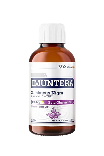 Orbitera Imuntera Black Elderberry Extract, Food Supplement Containing Beta Glucan, Zinc, Vitamin C