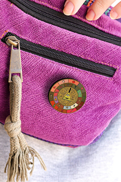 Rozzy Lab Bill Cipher No2 Gravity Falls Ahşap Rozet - Pin - Rozet - Broş - Ya...