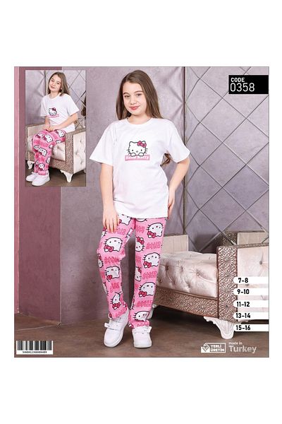 ARBİ kids Girl's Hello Kitty Comfortable Pajama Set Buy One Size Large