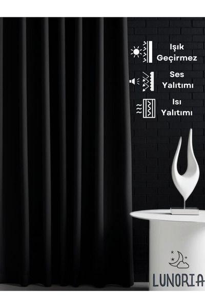 Lunoria Noir - Blackout Siyah Karartma Fon Perde