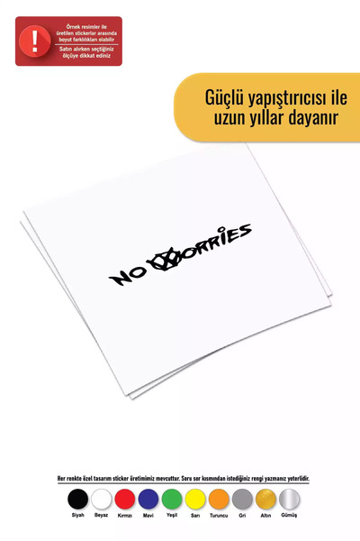 Generic Brand ملصق No Worries لجدار الكمبيوتر المحمول بمحرك السيارة مقاس 10 ×...