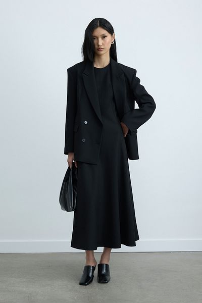Suud Collection Janet Black Double Breasted Blazer Jacket