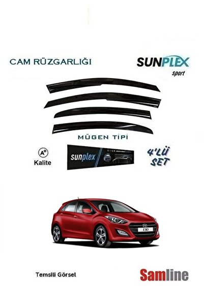 SUNPLEX Hyundai İ30 2015 Modeller için Cam Rüzgarlığı Takımı 4'lü Set Mügen