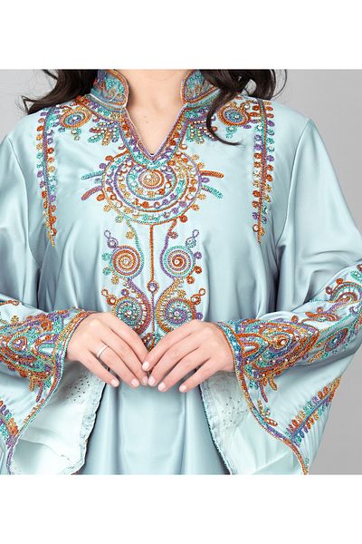 IKKXA Modern Embroidered Jalabiya
