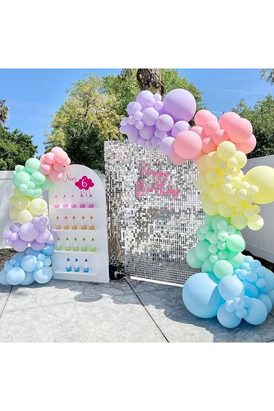 Balon marketi 🎈   **78Pcs Pastel Balloon Chain Concept