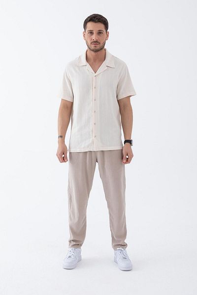 Store Men's 100% Cotton Short Sleeve Shirt - Comfortable and Stylish Design, Summer Fashion