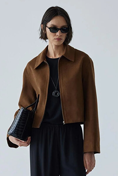 Suud Collection Кавовий з молоком піджак Gabriel із замшевим ефектом