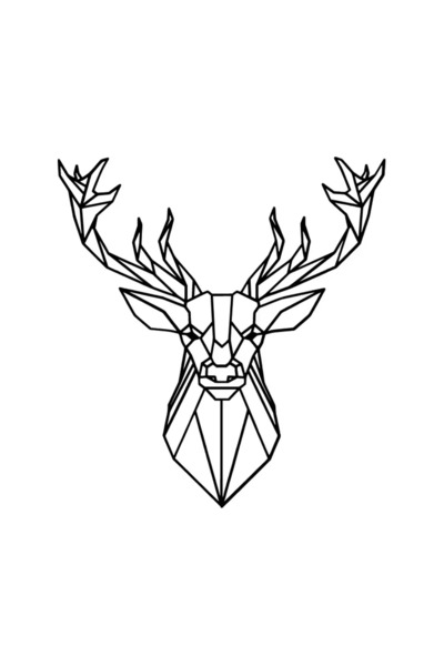 Generic Brand Byr002 Geometric Deer Sticker Auto Motor Laptop Wall Foil Stick...