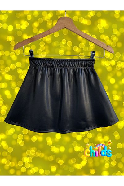 MODA Shiny Leather Look Miniskirt Girl