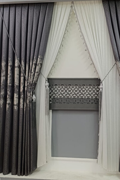 perhal perde ve halı 1-3 Sık Pile Pano Fon Perde, Sude Model Tek Kanat Fon Pe...