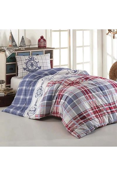 Kristal Set cuvertură de pilota Ranforce 100% bumbac-Albastru Marin