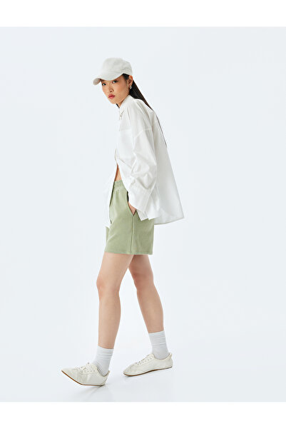 Koton شورت كاكي نسائي برباط