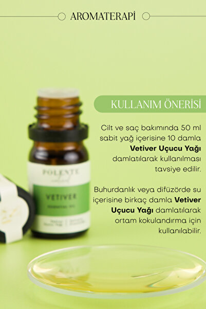 Polente Natural Vetiver Uçucu Yağı (5 ml)