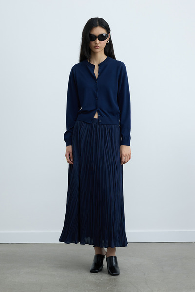 Suud Collection Синій трикотажний кардиган Lea