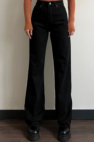 LİMABEL Women &Apos; S Santa 90 Silhouette, Rainfall Rise and Palazzo Jeans