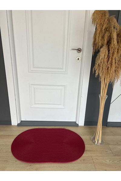 Türkmen Ev Tekstil Black Jute Mat - Bathroom, Door and Balcony Mat, Hallway Carpet, Decor