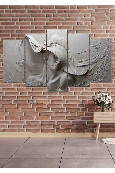 NT Handmade 5 Parça Heykel Kadın Duvar Dekoru Salon Oturma Yatak Odası Ofis Antre için Tablo Seti