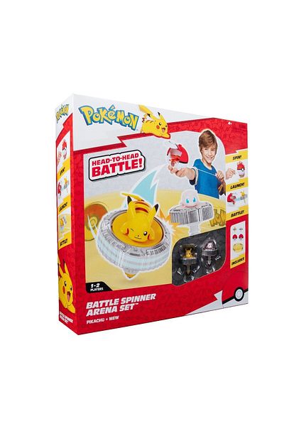 Pokemon - Battle Spinner playset with two figures (Pikachu #1, Mew, Poké Ball, & Poké Ball)