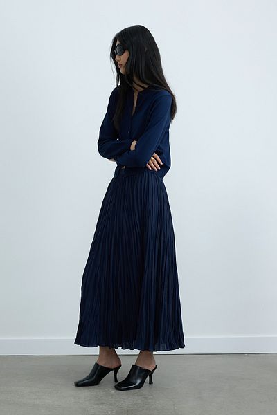 Suud Collection Navy Blue Lea Knitwear Cardigan