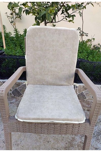 Mandaş Μαξιλάρι καρέκλας πλάτης Rattan - Primer Beige (πάχος 4 cm)
