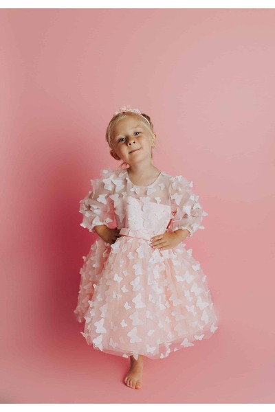 nannie Rochita Fetite cu fluturi Roz Julieta - 6-9 luni