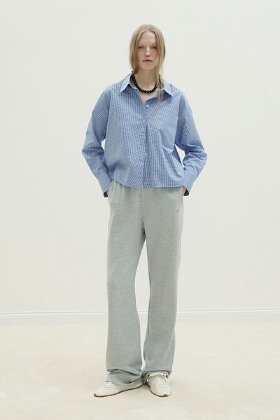Suud Collection Cămașă oversize Sortie Blue Gingham