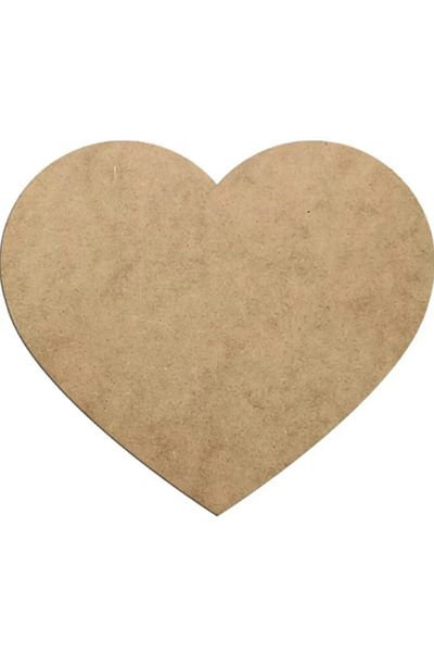 Rapithwin 12 Pieces 33 Cm 3 Mm Raw MDF Duralite Heart Plate, American Service, Presentation