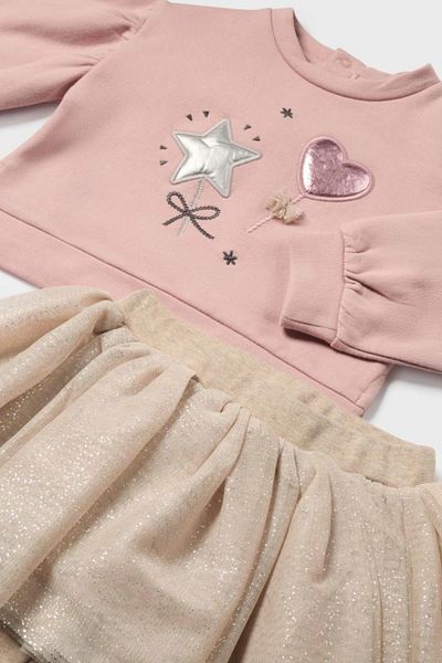 MAYORAL Girl Set with Heart and Star - Powder