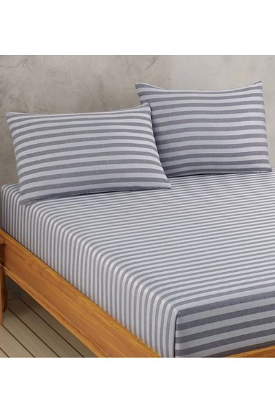 Totem Satin Cotton Elastic Sheet with Pillowcase
