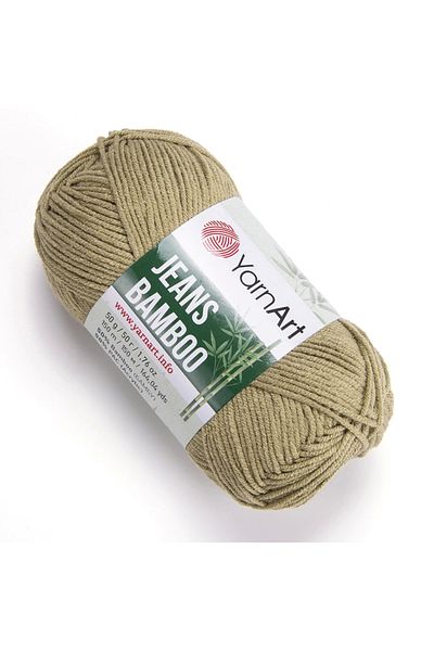 Yarnart Yarn Art Jeans Bamboo Νήμα Πλεκτικής, χακί-132