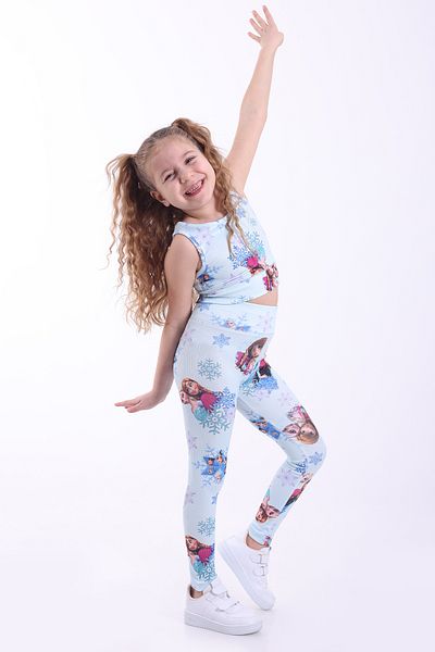 BEBİPA Elsa Printed Girl's Camisole Crop Set