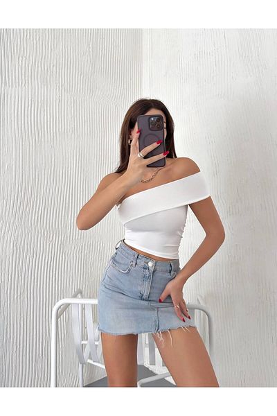AFK One Shoulder Crop