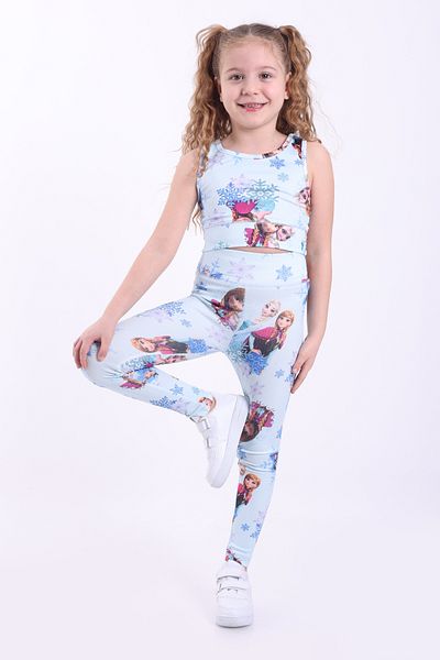BEBİPA Elsa Printed Girl's Camisole Crop Set