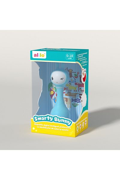 Alilo Smarty Bunny - Iepuras Interactiv Pentru Bebelusi, Albastru, Ro/en