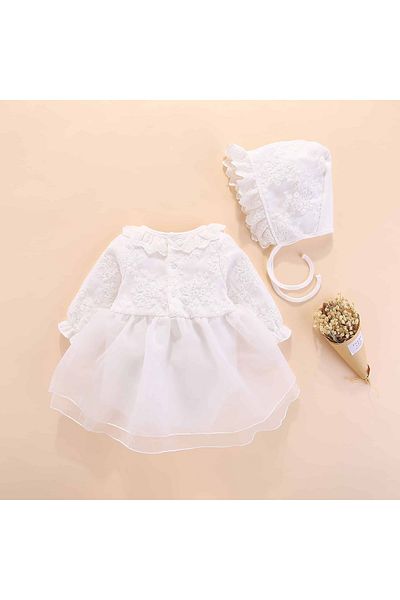 nannie Alba Luna Cotton Girl Dress - 6-9 months