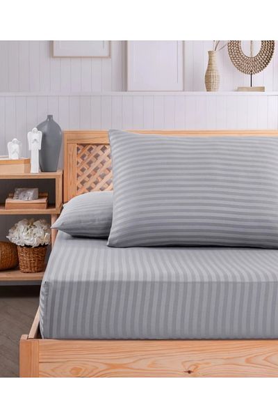Totem Satin Cotton Elastic Sheet with Pillowcase